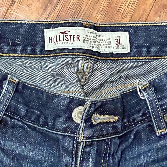 Hollister Distressed skinny Blue Jeans size 3 long - Picture 4 of 4